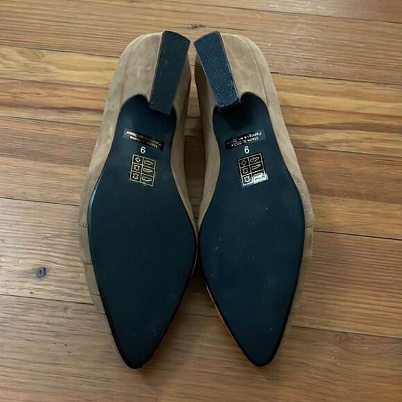 Jeffrey Campbell Handmade Ibiza Last Tan Suede Leather Pump Shoes Womens Size 9 - Picture 10 of 11